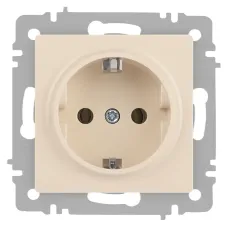 Розетка Intro Accent 6-202-02 2P+E Schuko, 16А-250В, IP20, СУ, слоновая кость