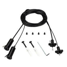 Подвес токопроводящий ARL-2x2m Set BLACK (Pad 15x2mm, 2x20AWG) ( провод 2x0.5)