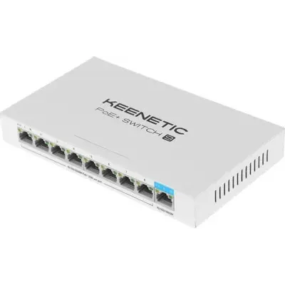 Коммутатор 9-портовый гигабитный коммутатор с 8   портами PoE+ и бюджетом мощности 120 Вт