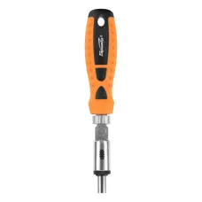 Отвертка-реверс с шарниром + биты, 18 пред., PH + SL + PZ + Torx, CrV, 2к рукоятка