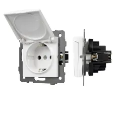 Механизм розетки влагозащищённый SCT-MCP-PL-WH-V 250V, 16A