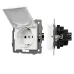 Механизм розетки влагозащищённый SCT-MCP-PL-WH-V 250V, 16A