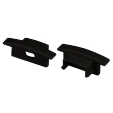 Заглушка LINE-2308-F BLACK с отверстием (пластик)