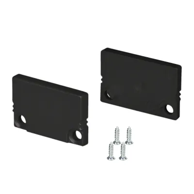 Заглушка SL-SLIM20-H13 BLACK глухая (пластик)