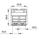 Ком.роз. двойная RJ45 кат.6 (8P8C, Hyperline, Dual IDC 110&Krone) Brava, белая, 2мод