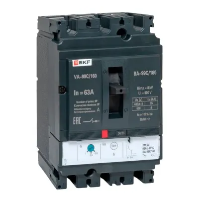 Автоматический выключатель ВА-99C (Compact NS) 160/63А 3P 36кА EKF PROxima