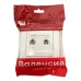 Валенсия розетка RJ-45+RJ11 2-местная белая EKF