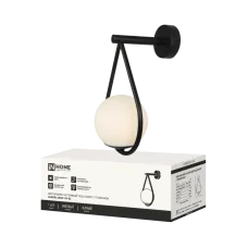 Светильник настенный под лампу AURORA DROP-G9-BL 1хG9 матовый плафон, черный корпус IN HOME