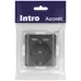 Розетка Intro Accent 6-410-07 P+E Schuko со шторками, 16А-250В + 2хUSB, IP20, СУ, графит