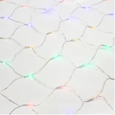 Гирлянда Сеть 1,8х1,5 м, прозрачный ПВХ, 180 LED мультиколор