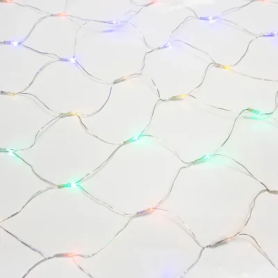 Гирлянда Сеть 1,8х1,5 м, прозрачный ПВХ, 180 LED мультиколор