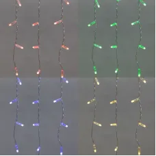 Гирлянда светодиодная Бахрома (Айсикл), 4,8х0,6м, 176 LED RGB, прозрачный ПВХ, IP65, свечение с динамикой, 230В NEON-NIGHT (нужен контроллер 245-908)