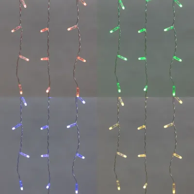 Гирлянда светодиодная Бахрома (Айсикл), 4,8х0,6м, 176 LED RGB, прозрачный ПВХ, IP65, свечение с динамикой, 230В NEON-NIGHT (нужен контроллер 245-908)