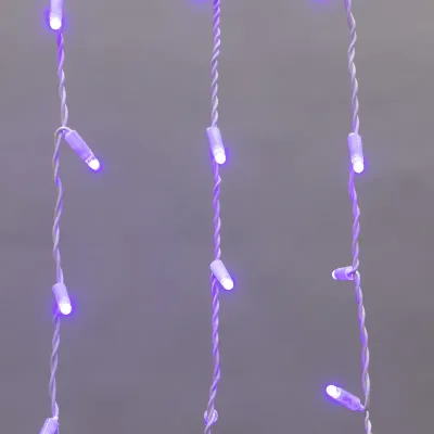 Гирлянда светодиодная Бахрома (Айсикл), 4,8х0,6м, 152 LED СИНИЙ, белый ПВХ, IP65, постоянное свечение, 230В NEON-NIGHT (нужен шнур питания 303-500-1)