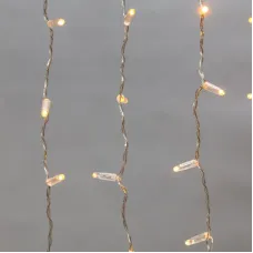 Гирлянда светодиодная Бахрома (Айсикл), 4,8х0,6м, 176 LED ЖЕЛТЫЙ, прозрачный ПВХ, IP65, постоянное свечение, 230В NEON-NIGHT (нужен шнур питания 303-500-1)