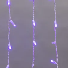 Гирлянда светодиодная Бахрома (Айсикл), 4,8х0,6м, 176 LED СИНИЙ, белый ПВХ, IP65, эффект мерцания, 230В NEON-NIGHT (нужен шнур питания 303-500-1)