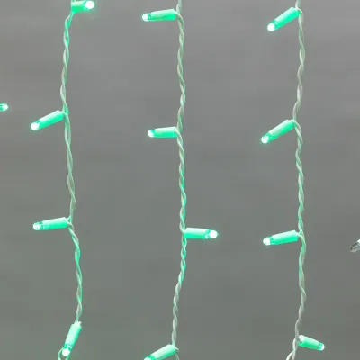 Гирлянда светодиодная Бахрома (Айсикл), 4,8х0,6м, 176 LED ЗЕЛЕНЫЙ, белый ПВХ, IP65, эффект мерцания, 230В NEON-NIGHT (нужен шнур питания 303-500-1)