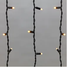 Гирлянда светодиодная Бахрома (Айсикл), 4,0х0,6м, 128 LED ЖЕЛТЫЙ, черный КАУЧУК 2,3мм, IP67, постоянное свечение, 230В NEON-NIGHT (нужен шнур питания 315-000)