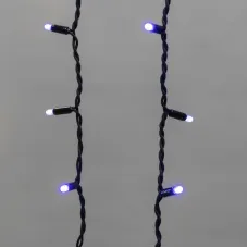 Гирлянда светодиодная Бахрома (Айсикл), 4,0х0,6м, 128 LED СИНИЙ, черный КАУЧУК 2,3мм, IP67, эффект мерцания, 230В NEON-NIGHT (нужен шнур питания 315-000)