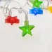 Гирлянда светодиодная Звездочки 1,5 м, 10 LED, прозрачный ПВХ, свечение мультиколор, 2 х АА батарейки не в комплекте