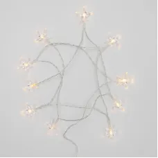 Гирлянда светодиодная Звездочки 1,5 м, 10 LED, прозрачный ПВХ, свечение теплый белый, 2 х АА батарейки не в комплекте