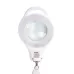 Лупа на струбцине 5D с подсветкой 96 LED, теплый и холодный свет, d-127мм, белая
