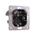 Розетка STRONG одинарная с/з скрытой установки з/ш 16А с USB A+C быстрой зарядки 5В/3А механизм жемчуг