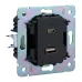 Розетка USB STRONG A+C 3А функция быстрой зарядки механизм жемчуг