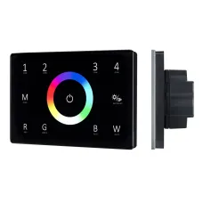 Панель Sens SMART-P85-RGBW Black 230V, 4 зоны, 2.4G ARL, IP20 пластик, 5 лет