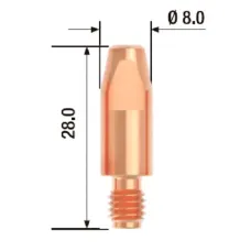 Наконечник M6х28 мм ECU D=0.6 мм (10 шт.)