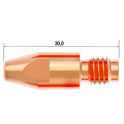 Наконечник контактный M8х30 мм CuCrZr D 0.8 мм