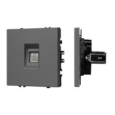 Механизм компьютерной розетки SCT-NOBE-MPC1-SFPL-GR, RJ-45, CAT6, Серый