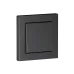 ATLASDESIGN SMART ВЫКЛЮЧАТЕЛЬ 1-клавишный с опциональной нейтралью, Zigbee, сх.1, L(N), 10А, мех., КАРБОН