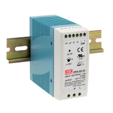 Блок питания AC-DC, 60Вт, на DIN рейку, вход 90-264В AC, 47-63Гц, 127-370В DC, выход 24В,2.5А, регулировка 24-30В, димминг 3 в 1, в кожухе