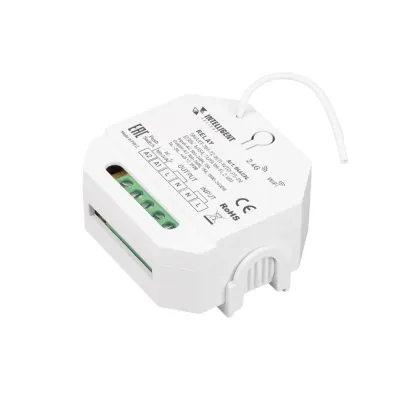Модуль релейный INTELLIGENT ARLIGHT SMART-701-72-WTI-WTO-PS-IN  (230V, 1x15A, TUYA Wi-Fi, 2.4G) (IARL, IP20, Пластик, 5 лет)