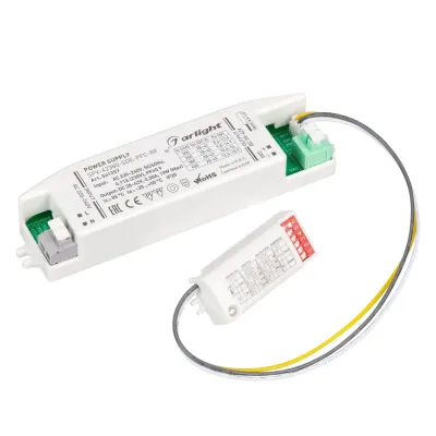 Блок питания SPV-42380-SDE-PFC (19W, 28-42V, 380mA, 5.8GHz) (IP20 Пластик, 5 лет)