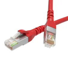 Патч-корд экранированный CAT5E F/UTP 4х2 LSZH красный 10м