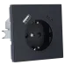 Розетка силовая с USB A+C с защитными шторками 16A 250V 25W с накладкой