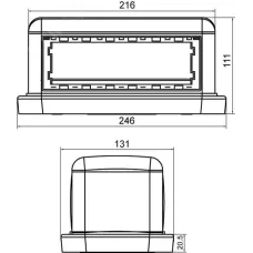 Башенка BUS, 12 модулей, белая