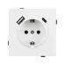 Механизм розетки с USB зарядкой SCT-TENDO-MUAC-PL-WH 230V, 16A, Белый, 1 пост