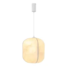 Светильник SP-SETA-HANG-L400х420-9W Warm2700 WH, 320 deg, 230V, IP20, Натуральный шелк, 3 года