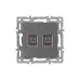 Механизм компьютерной розетки двойной SCT-MPC2-PL-GR RJ-45, CAT6