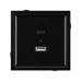 Механизм USB розетки SCT-TENDO-MUAC-PL-BK, 5V, 3A, QC3, Чёрный