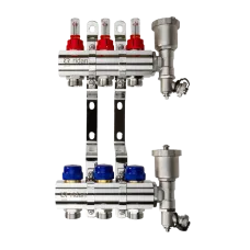 Комплект коллекторов FHF-3RF set с расходомерами, кронштейнами и воздухоотводчиками, 3 контура