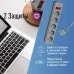 Фильтр сетевой ПВС 3х0.75 серый 3м с выключателем