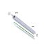 CSVT FLORA-50 36 1540х50х70 CRI80 4000 microprisma-opal IP40 красный RAL3020 met AB SW-007
