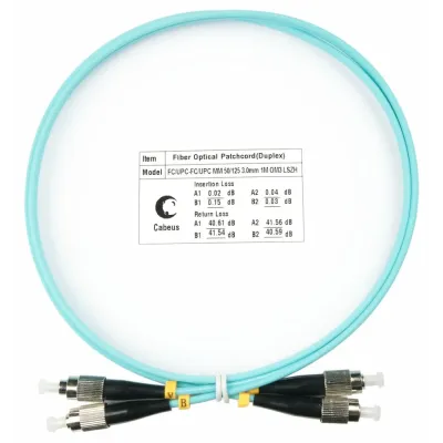 Патч-корд оптический duplex 1м FC-FC 50/125MM OM3 LSZH