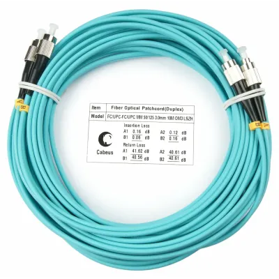 Патч-корд оптический duplex 10м FC-FC 50/125MM OM3 LSZH