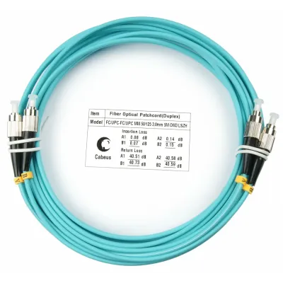 Патч-корд оптический duplex 5м FC-FC 50/125MM OM3 LSZH