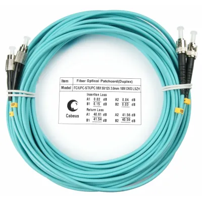 Патч-корд оптический duplex 20м FC-ST 50/125MM OM3 LSZH